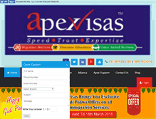 Tablet Screenshot of apexvisas.com